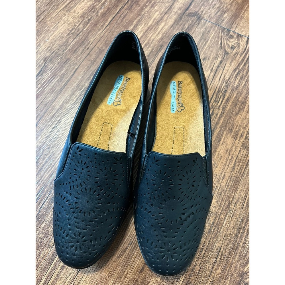 BareTraps Amry Women's Wedge Shoes Loafers Size 6 M Memory Foam Black